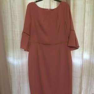 Pink bell sleeves dress